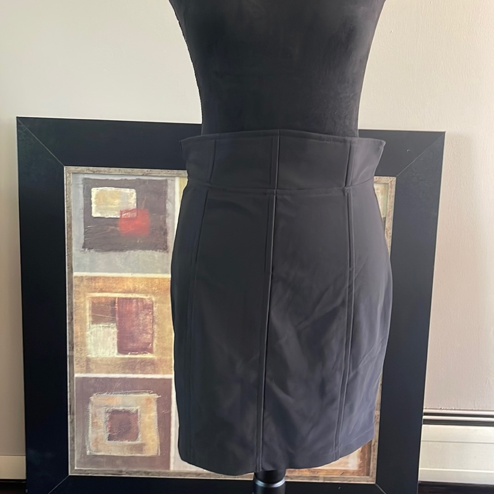 High waisted black skirt